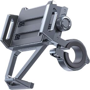 Bike Phone Mount Holder,Handlebar Mounted Cell Phone Holder for 4.7-7.9 inches Smartphone, CNC Aluminum Alloy,360°Rotation Ebike Phone Mount Fit for Electric Scooter, ATV,UTV,931008