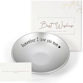 Mothers Day Gifts for Mom - Remember I Love You Luxury Jewelry Tray Ring Dish, Mom Birthday Gifts from Daughters Son, Happy Birthday Presents for Mother, 4 Inch