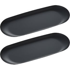 Decorative Serving Tray for Bathroom, Small Jewelry Tray, Black Jewelry Bowl Dish 8.9'