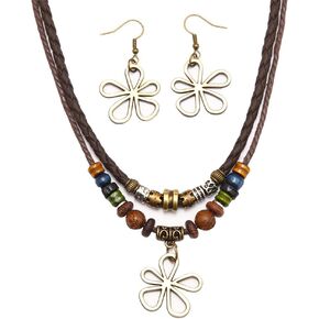 CJIAYUJEW Boho Beaded Necklaces for Women Retro Layered Braided Colorful Necklace Adjustable Hemp Cords Beaded Choker Jewelry Necklace