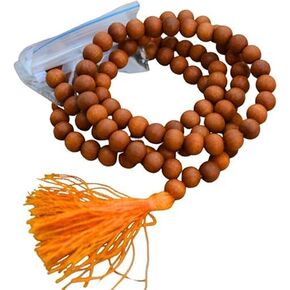 خشب الصندل الأصلي التبتي japa mala 6mm ، 108+1 حبات | تشاندان مالا للتأمل ، وهتاف المانترا ، والصلاة واليوغا ، وعطر طبيعي ، يمكن ارتداؤه كقلادة أو سوار ، المجوهرات الروحية