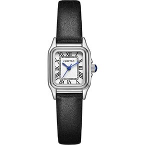 Women’s Leather Strap Watch, with Small Vintage Rectangular Case, Roman Dial in Saudi Arabia