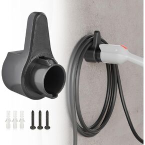 Anina EV Charger Holder for SAE J1772 Connector, Electric Vehicle Charging Nozzle Holster Dock Wall Mount, Electric Car Cable Organizer Compatible with Ford BMW Nissan Audi for Outdoor Indoor