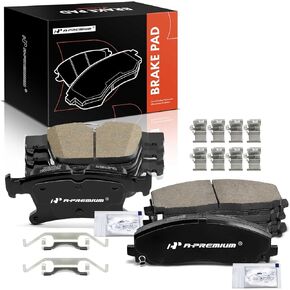 A-Premium Front and Rear Ceramic Disc Brake Pads Set Compatible with Select Chrysler Models - Pacifica 2017 2018 2019 2020, 8 Pcs