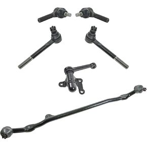 TRQ Front Driver & Passenger Side Steering Kit Center Link Idler Arm & Bracket Assembly Tie Rod Compatible with 1989-1995 Toyota Pickup