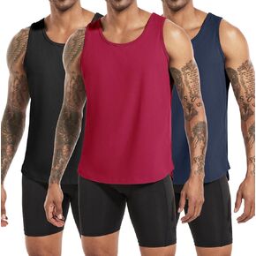 Boyzn Men's 1, 3 or 5 Pack Cotton Workout Tank Tops, Athletic Gym Muscle Tank Top, Bodybuilding Sleeveless Tee Shirts for Men