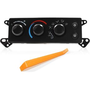 Air Conditioner and Heater Control Compatible with 2008-2011 Dodge Ram Dakota 1500 2500 3500 Replacement Climate Control Module A/C Air Conditioning Switch Panel, Push Button 55057079AB