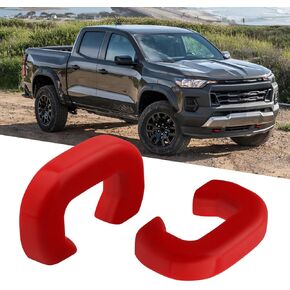 تغطي خطافات السحب الأمامية فقط لـ Colorado Z71 ZR2/GMC Canyon 2025-2023 (وليس خطافًا مستديرًا) ، غطاء عقبة متوافق مع Chevy Colorado/GMC Canyon Accessories 2025 2024 2023 (Red)