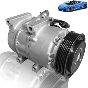 AC Compressor Compatible with Hyundai Sonata 2.4L/2.0L & Kia Optima 2.0L/2.4L,2011-2014,w/Clutch Kit,OE Replacement 977013R000,4716044,178317,1-Year Warranty,Durable & Reliable A/C Solution