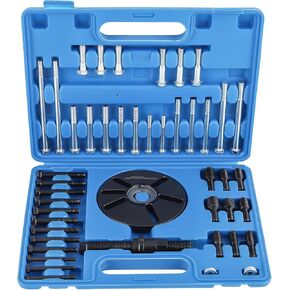 maXpeedingrods Harmonic Balancer Puller Kit, Harmonic Balancer Removal Install Tool Kit, Crankshaft Pulley Puller Removal Tool, Flywheel Gear Steering Wheel Puller Removal Pulling Set, 52 PCS