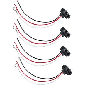 4pcs 3 دبوس شاحنة مقطورة مقطورة موصل ، 3 pigtail harness ملاءمة ملاءمة لمختومة 4 "أضواء مستديرة و 6" مصابيح بيضاوية ، زاوية يمين 3 سلك السلك 18Awg لوقف انعطاف ضوء الفرامل الخفيفة