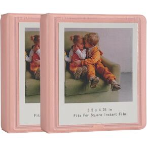 يحمل كتاب ألبوم صور بولارويد الصغير لـ Polaroid Now ، I-Type ، 600 ، و SX-70 Forcy Photos ، 32 جيوبًا في فيلم "فوجيفيلم إنستاكس" 400/300 صورة مربعة (1 ، أسود)