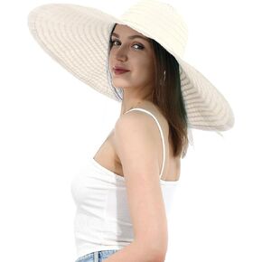 المرأة واسعة الحافة قبعة الشمس UV حماية كبيرة جدا قبعات الشاطئ كبيرة الحجم قابلة للطي للصيف UPF 50+