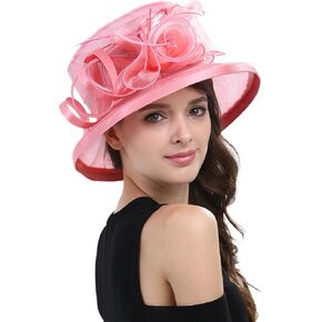 Janey & Rubbins Womens Derby Day Horse Racing Organza Wedding Dress Dress Cust Party Hat