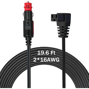 19.6 قدم (6M) DC COLL COLL 12V /24V لثلاجة ثلاجة السيارة متوافقة مع BOUGERV ، DOMECT ، ICECO ، Alpicool ، AAOBOSI ، EUHOMY 12V /24V AUTOMOTIVE INTORIORS و SHILORS (19.7 FT)