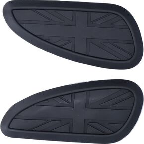 KIMISS Motorcycle Tank Knee Pad, Fuel Tank Sticker Pad Protector Rubber Replacement for Bonneville T100 T120/Speed ​​Twin/Street Scrambler(black)