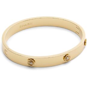 COACH Women's Signature Tea Rose Bangle Boxed Bracelet