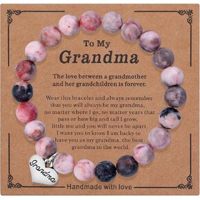 iWenSheng Mother’s Day Gifts for Grandma from Grandchildren Granddaughter Grandson, Grandmother Bracelet Birthday Valentines Christmas Presents
