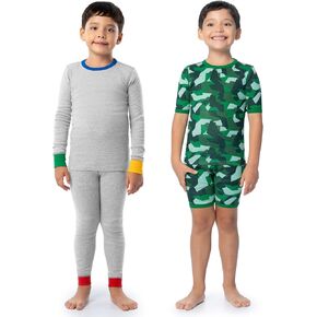 Fruit of the Loom Boys' 4-Piece Tight Fit Pajama Set