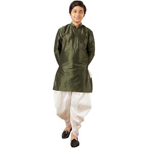 AJ DEZINES Kids Silk Blend Dhoti Kurta Set for Boys