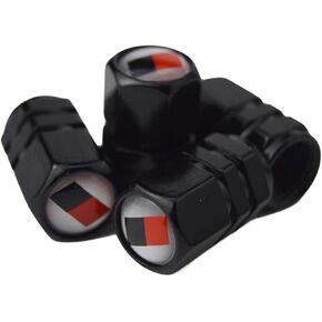 Racing Stripes Line Tire Valve Stem Cap Cover with Resin /// Emblem Sport Trim for Toyota Tundra Tacoma 4Runner Sequoia Land Cruiser C-HR Camry TRD Pro 4x4 Off-Road