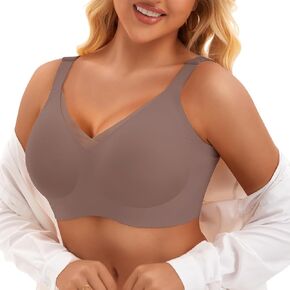 Posefree Womens Wireless Bras داعمة صدرية Tshirt No Itndwire Seamless Push Up V Mesh Mesh Bralette كل يوم حمالات الصدر