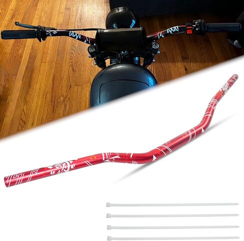 Universal 28mm 1/1/8" Dirt Bike Handlebars, Upgraded Pit Bike Handlebar for Motocross CRF YZF KXF KLX RMZ DRZ Pit Dirt Bike ATV Quad (Black) in Saudi Arabia