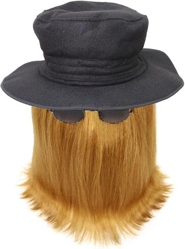 Adult Men’s Short Length Dapper Creature Wig –Adjustable Lining and Soft Fiber for Comfort and All Day Wear - Easy to Wear Perfect for Holidays and Costume Parties. HM-1383 (One Size, Brown) in Kuwait