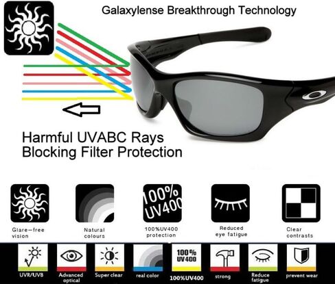 GALAXYLENSE Replacement Lenses For Oakley M Frame Strike Polarized 4 Pairs Black/Blue/Green/Red in Kuwait