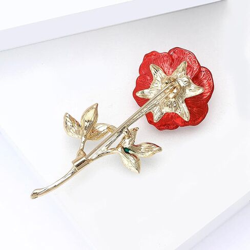 Flower Floral Brooch for Women Rose Flower Pearl Brooch Pin Crystal Rhinestone Brooches Clothing Dress Accessories Wedding Party Birthday Jewelry Gift for Women Wife in Saudi Arabia