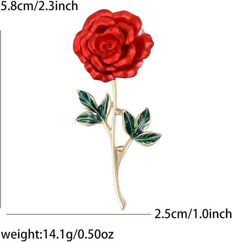 Flower Floral Brooch for Women Rose Flower Pearl Brooch Pin Crystal Rhinestone Brooches Clothing Dress Accessories Wedding Party Birthday Jewelry Gift for Women Wife in Saudi Arabia