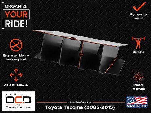 Vehicle OCD - Center Console Organizer for Toyota Tacoma (2005-2015) - Made in USA in Saudi Arabia