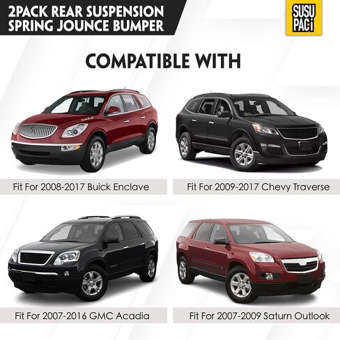 20838485 2Pack Rear Suspension Spring Jounce Bumper Fit For Buick Enclave 2008-2017 For Chevy Traverse 2009-2017 For GMC Acadia 2007-2016 For Saturn Outlook 2007-2009 in Kuwait