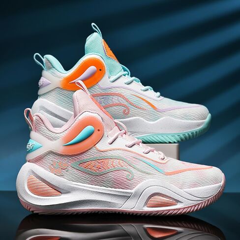 Womens Mens Basketball Shoes High Top Fashion Volleyball Sneakers Breathable Lace Up Non Slip Sport Outdoor Shoe for Unisex in Saudi Arabia