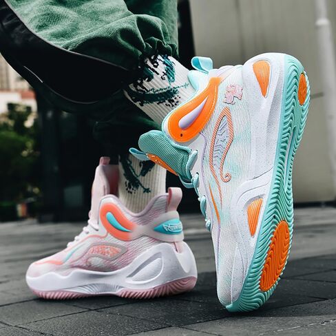 Womens Mens Basketball Shoes High Top Fashion Volleyball Sneakers Breathable Lace Up Non Slip Sport Outdoor Shoe for Unisex in Saudi Arabia