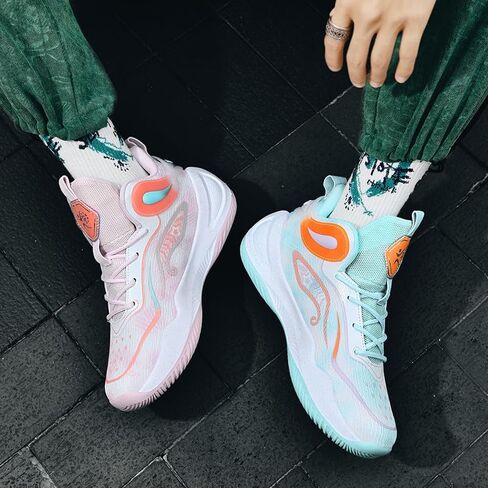 Womens Mens Basketball Shoes High Top Fashion Volleyball Sneakers Breathable Lace Up Non Slip Sport Outdoor Shoe for Unisex in Saudi Arabia