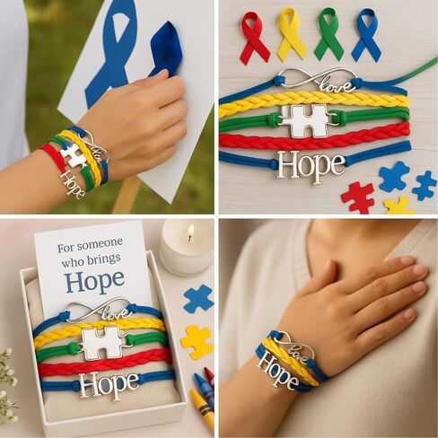 Autism Bracelet, Autism Awareness Jewellery, Autism Puzzle Piece Bracelet Makes the Perfect Gift in Saudi Arabia