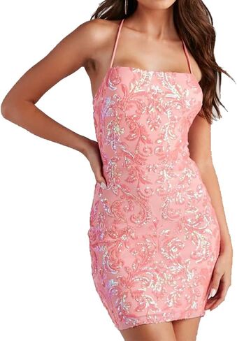 نساء ترتر القصير ، فساتين العودة للوطن للشباب السباغيتي الأشرطة الضيقة bodycon mini dress dance party frucly hoco فساتين اللامعة in Kuwait
