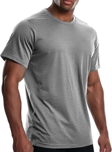 رجال تبريد مريح مناسب القمصان الرياضية الخيزران Viscose مضاد الرائحة الرطوبة فتيل التمرين in Kuwait