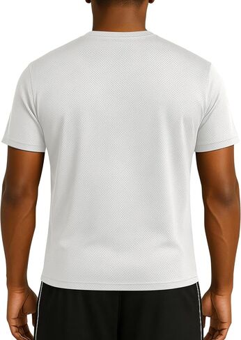 AMERICAN HEAVEN Men's Short Sleeve Work Out Crew Neck T-Shirts | Dry Fit Active Athletic Gym Tee Tops | Multi Packs Colors in Kuwait