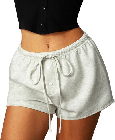 Navneet Women Cute Y2K Low Waist Pajama Sweat Shorts Drawstring Comfy Workout Lounge Pj Sleep Shorts in Saudi Arabia
