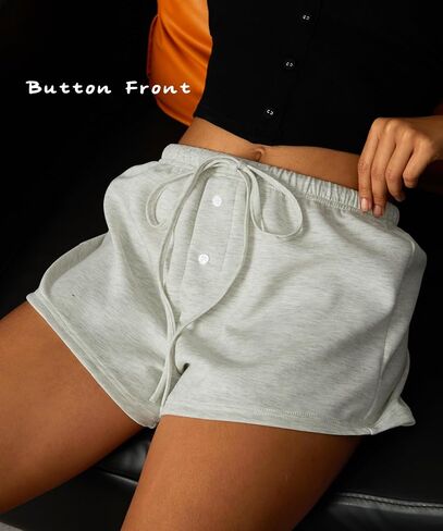 Navneet Women Cute Y2K Low Waist Pajama Sweat Shorts Drawstring Comfy Workout Lounge Pj Sleep Shorts in Saudi Arabia