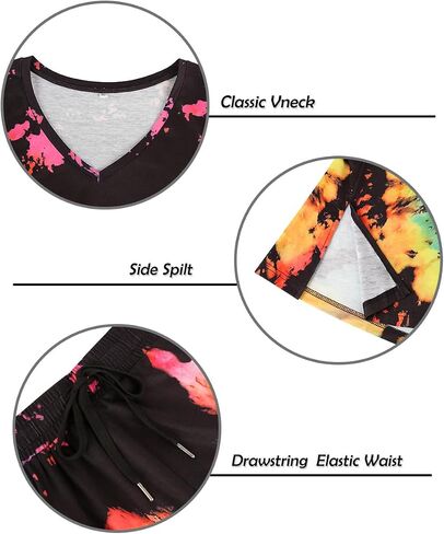 TIYOMI Plus Size 2 Piece Outfits Shorts Sets Sleeve V Neck Casual Sweatsuit Loungewear Pajamas Maternity Spring Summer in Saudi Arabia
