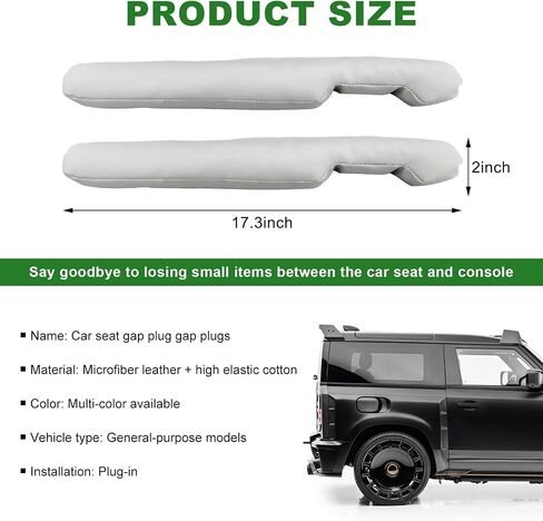 2 PCS Leather Car Gap Pluder ، منظم مانع المقعد التلقائي ، قم بملء الفجوة بين المقعد ووحدة التحكم ، و Universal Gap Filler Slug Things من إسقاط شاحنة سيارات السيارات (أسود) in Kuwait
