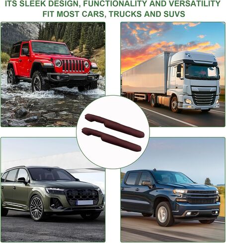 2 PCS Leather Car Seat Gap Filler, Auto Seat Blocker Organizer Fill The Gap Between Seat and Console, Universal Gap Filler Plug Stop Things from Dropping for Car SUV Truck (Black) in Kuwait