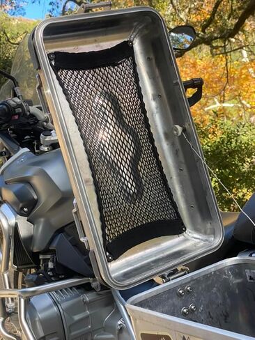 شبكة شحن مرنة لأغطية Pannier للدراجات النارية الصلبة - منظم متميز للترس والملحقات الصغيرة (3 حزمة صافية: L+M+M) in Kuwait