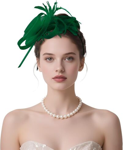 Fascinators Hats for Women, Tea Party Stylish Cocktail Wedding Headwear with Headband Clip in Saudi Arabia