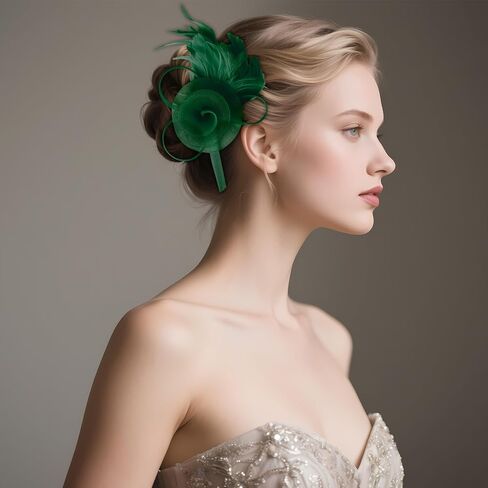 Fascinators Hats for Women, Tea Party Stylish Cocktail Wedding Headwear with Headband Clip in Saudi Arabia