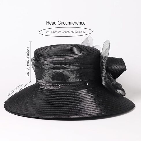 Women Derby Church Dress Fascinator Wide Brim Hats 1920s Vintage Tea Party Wedding Cloche Bowler Hats in Saudi Arabia