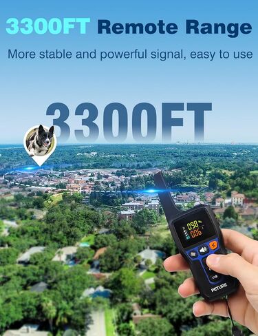 Dog Training Collar, 3300Ft Auto Bark and Training Collar Combo with Beep, Vibration, Static and Auto Bark Mode, Rechargeable Bark Collar with Remote, IPX7 Anti Bark Collar for All Breeds Dogs in Saudi Arabia